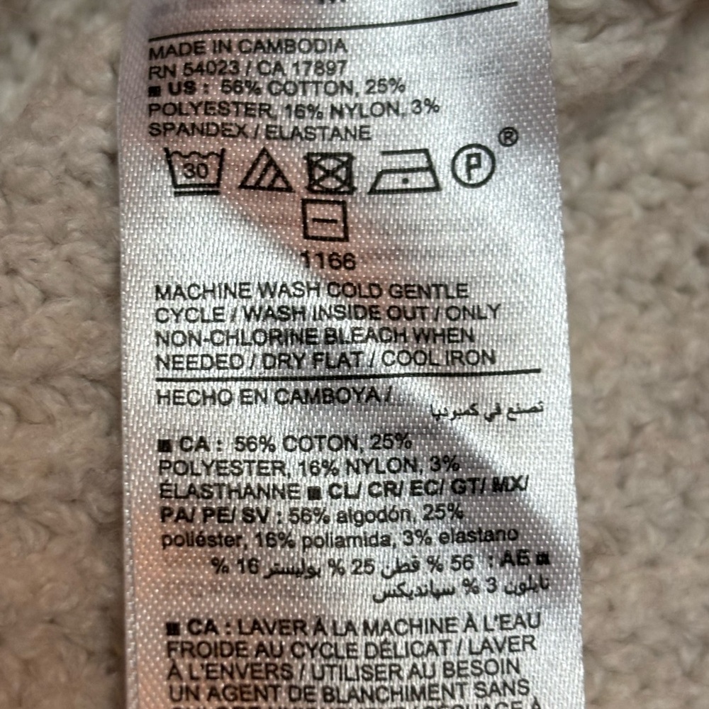 Old Navy Natural Cream SoSoft Rib Knit Cotton Blend Mock Neck Sweater Size M - Picture 6 of 8
